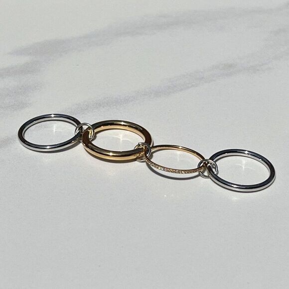 New! “Adrien” Mixed Metal 4-in-1 Ring - Picture 4 of 5